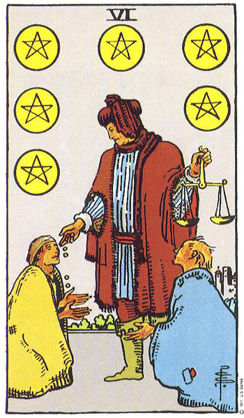 Sáu Tiền (Six of Pentacles)