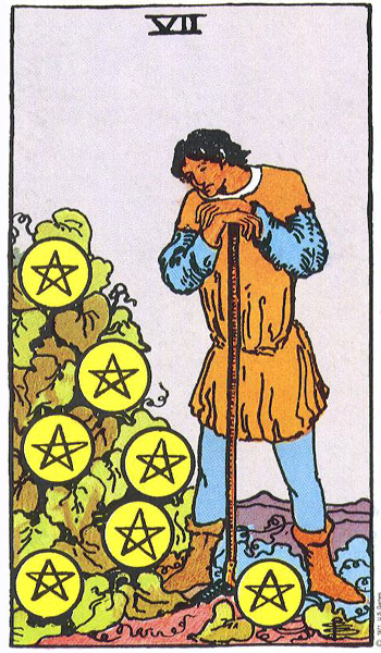 Bảy Tiền (Seven of Pentacles)