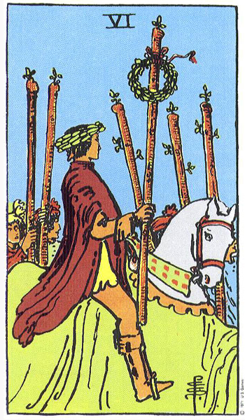 Sáu Gậy (Six of Wands)